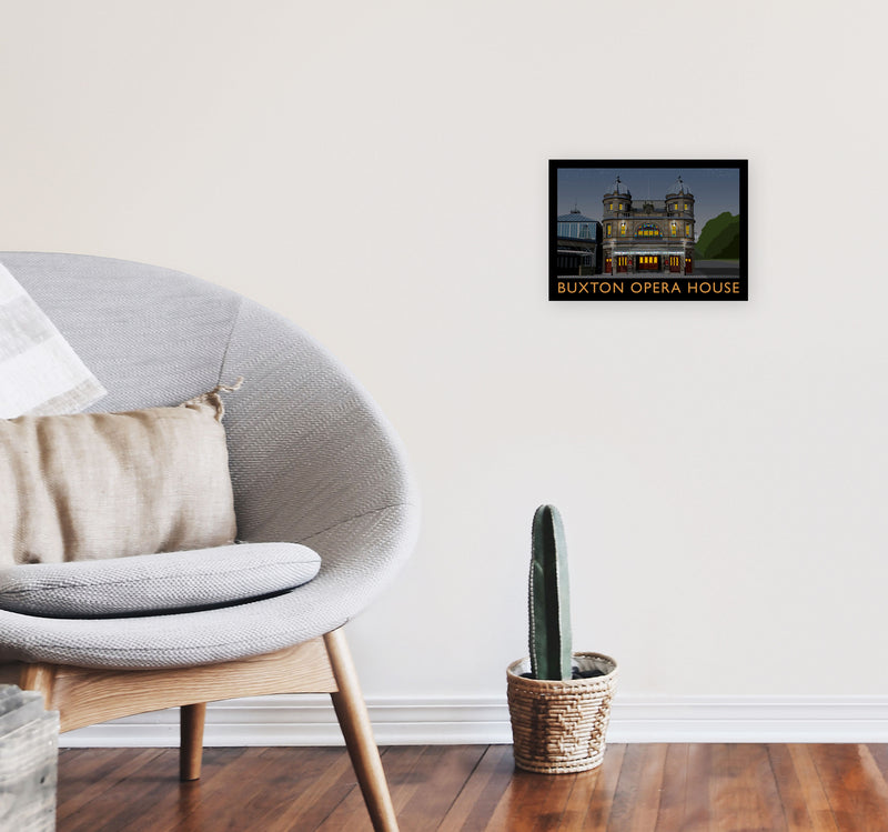 Buxton Opera House Night by Richard O'Neill A4 Black Frame