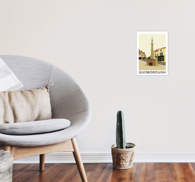 Guisborough Portrait by Richard O'Neill A4 Black Frame