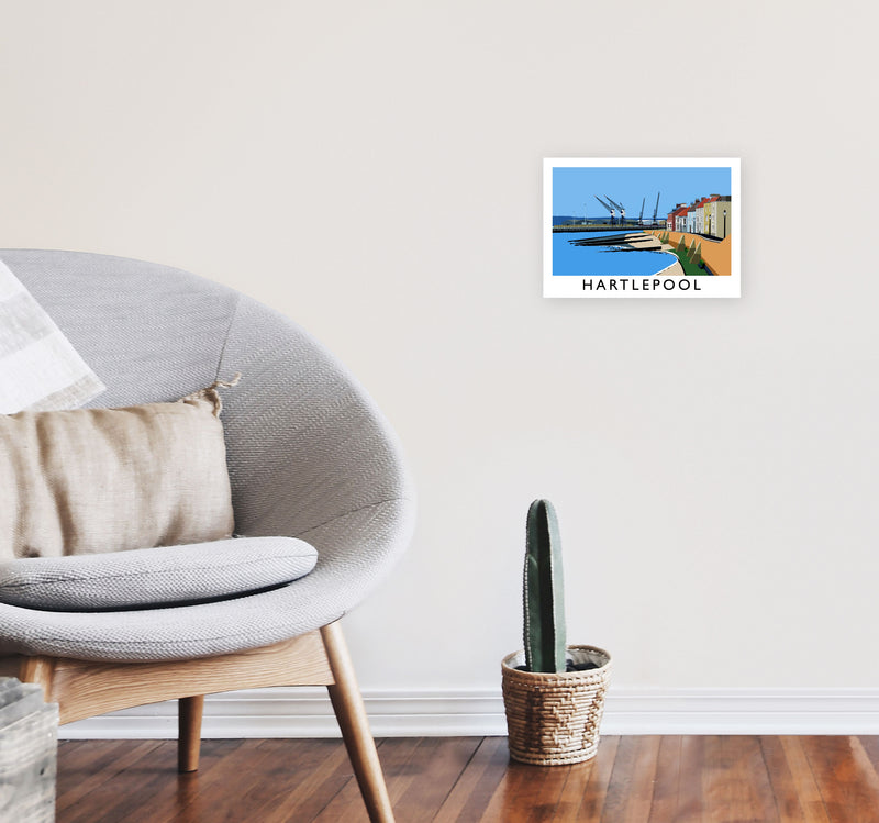 Hartlepool by Richard O'Neill A4 Black Frame