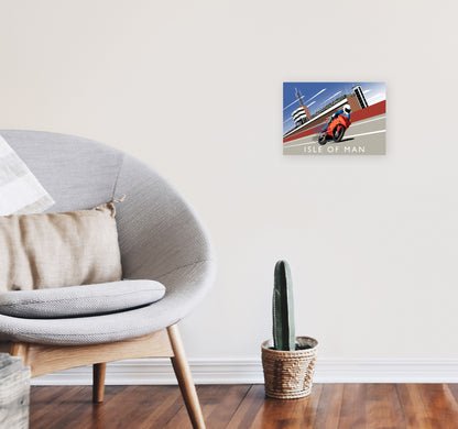 Isle of Man Art Print by Richard O'Neill A4 Black Frame