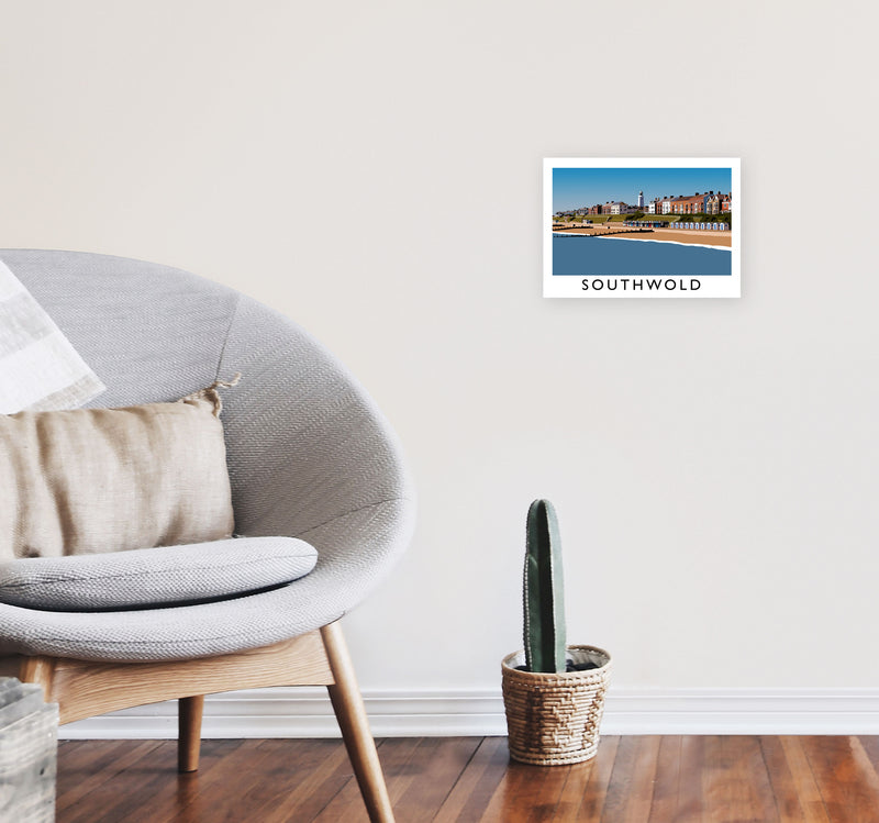 Southwold Framed Digital Art Print by Richard O'Neill A4 Black Frame