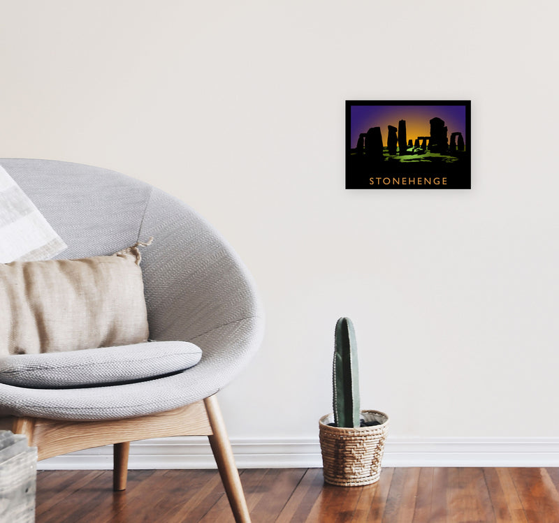 Stonehenge Art Print by Richard O'Neill A4 Black Frame