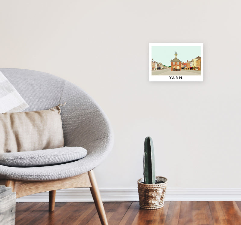 Yarm Art Print by Richard O'Neill, Framed Wall Art A4 Black Frame