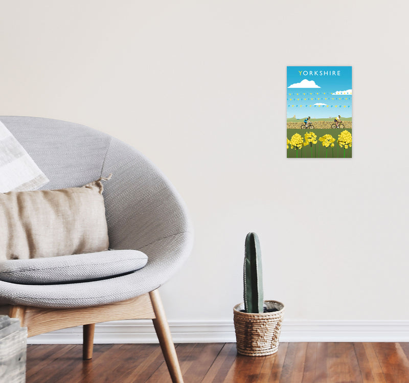 Yorkshire Framed Digital Art Print by Richard O'Neill A4 Black Frame