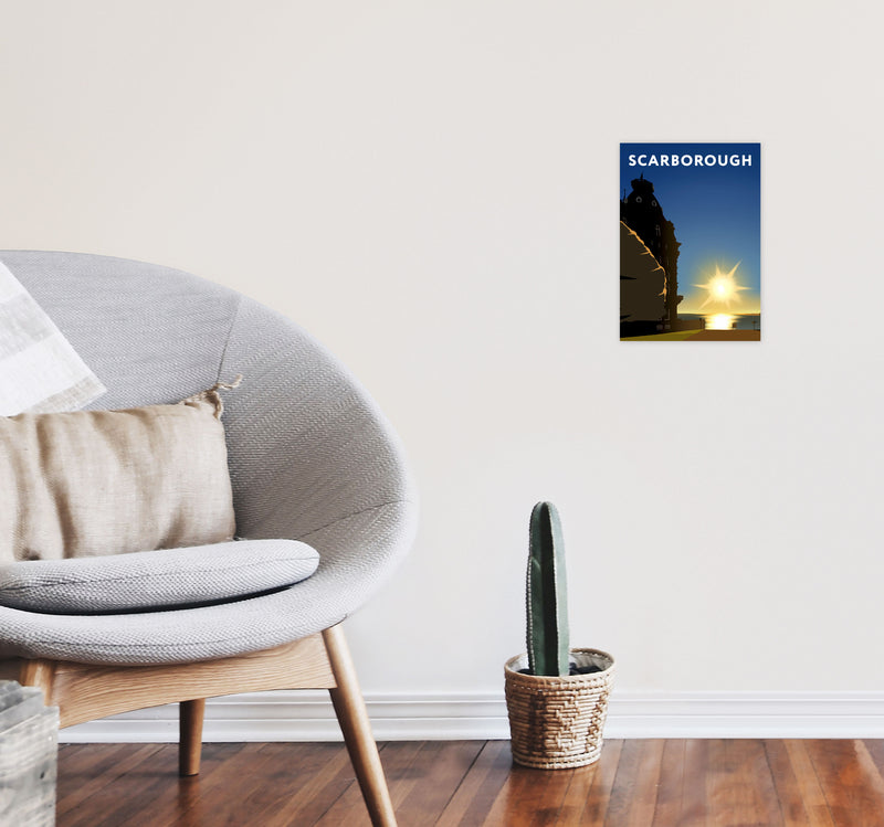 Scarborough Sunrise Portrait by Richard O'Neill A4 Black Frame