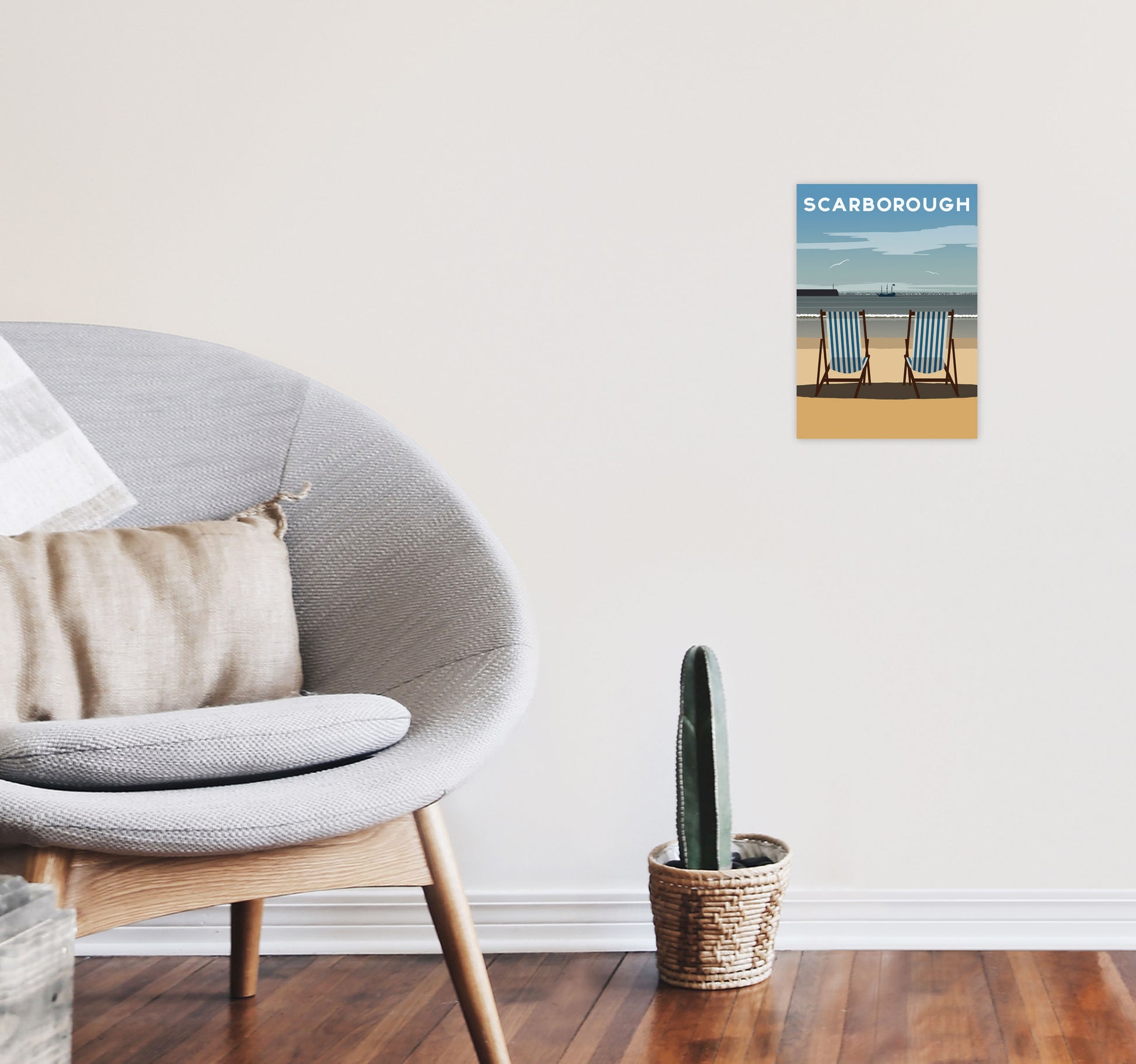 Scarborough 2 by Richard O'Neill A4 Black Frame
