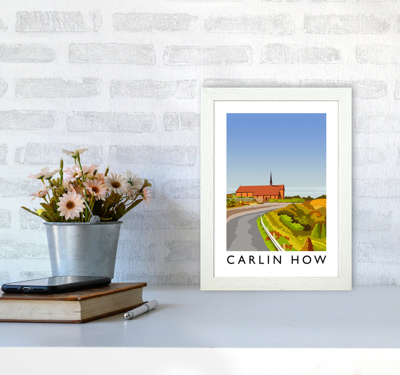Carlin How Portrait Art Print by Richard O'Neill A4 Oak Frame