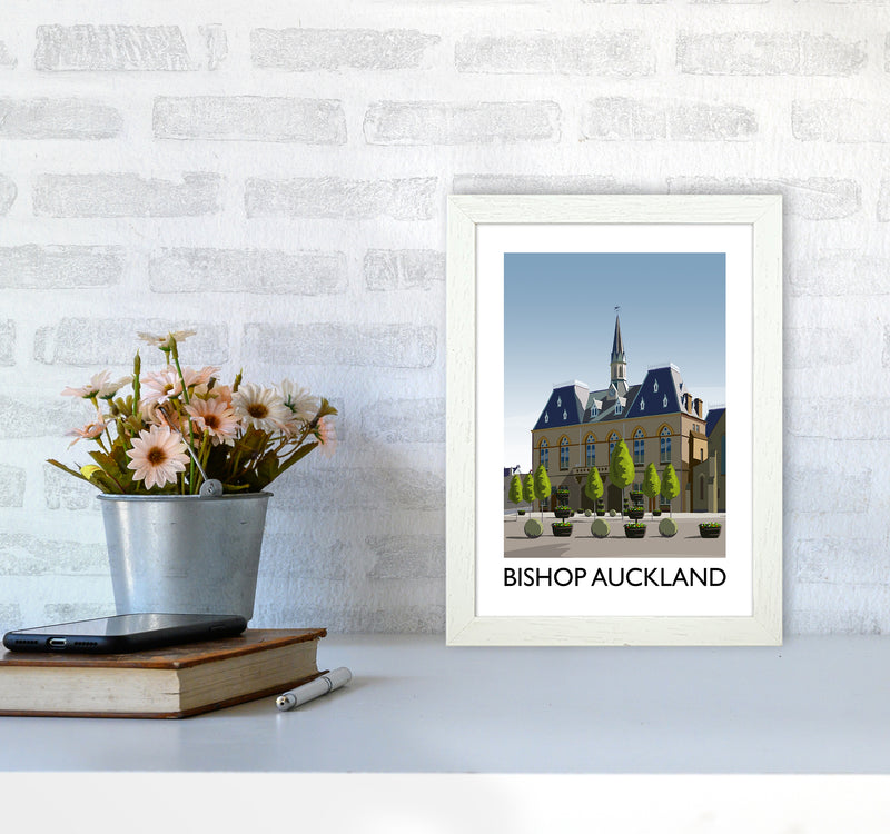 Bishop Auckland Portrait Art Print by Richard O'Neill A4 Oak Frame
