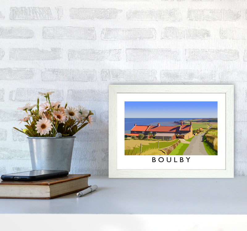 Boulby 2 Art Print by Richard O'Neill A4 Oak Frame