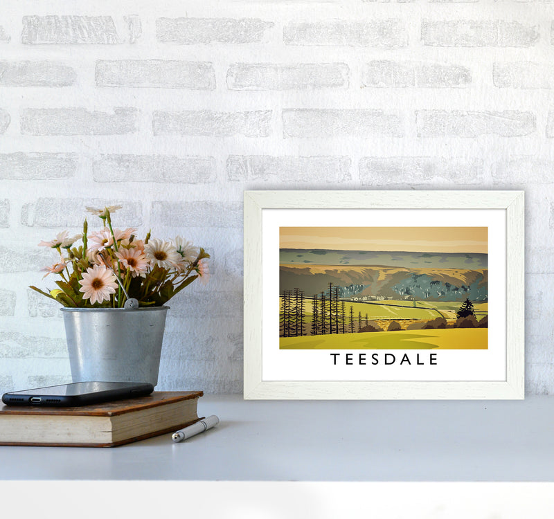 Teesdale Art Print by Richard O'Neill A4 Oak Frame