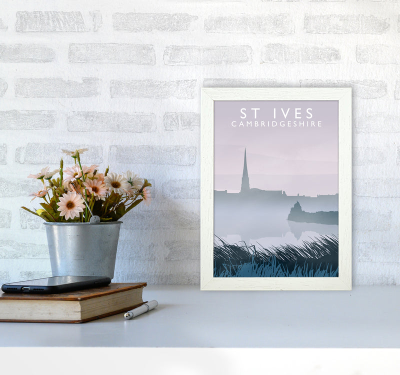 St Ives, Cambridgeshire Travel Art Print by Richard O'Neill A4 Oak Frame