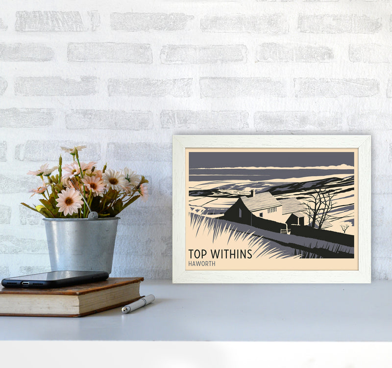 Top Withins Travel Art Print by Richard O'Neill A4 Oak Frame