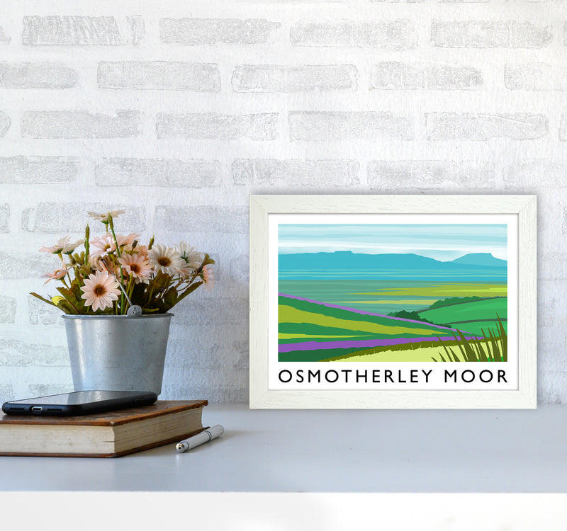Osmotherley Moor Travel Art Print by Richard O'Neill A4 Oak Frame