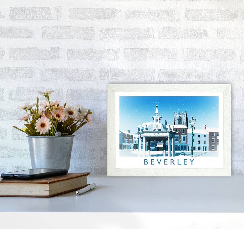 Beverley (Snow) 2 Travel Art Print by Richard O'Neill A4 Oak Frame