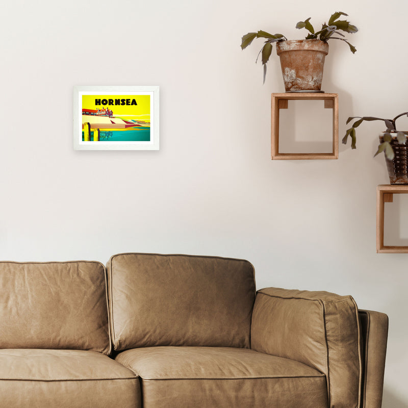 Hornsea 2 Travel Art Print by Richard O'Neill A4 Oak Frame