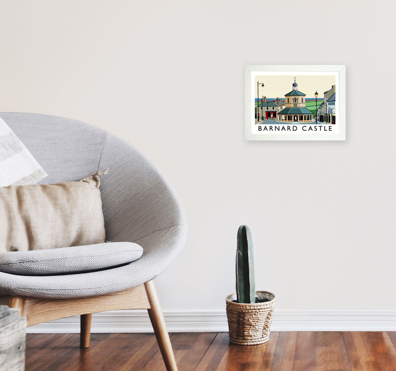 Barnard Castle Framed Digital Art Print by Richard O'Neill A4 Oak Frame