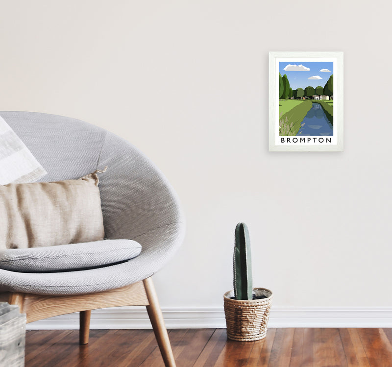 Brompton Framed Digital Art Print by Richard O'Neill A4 Oak Frame