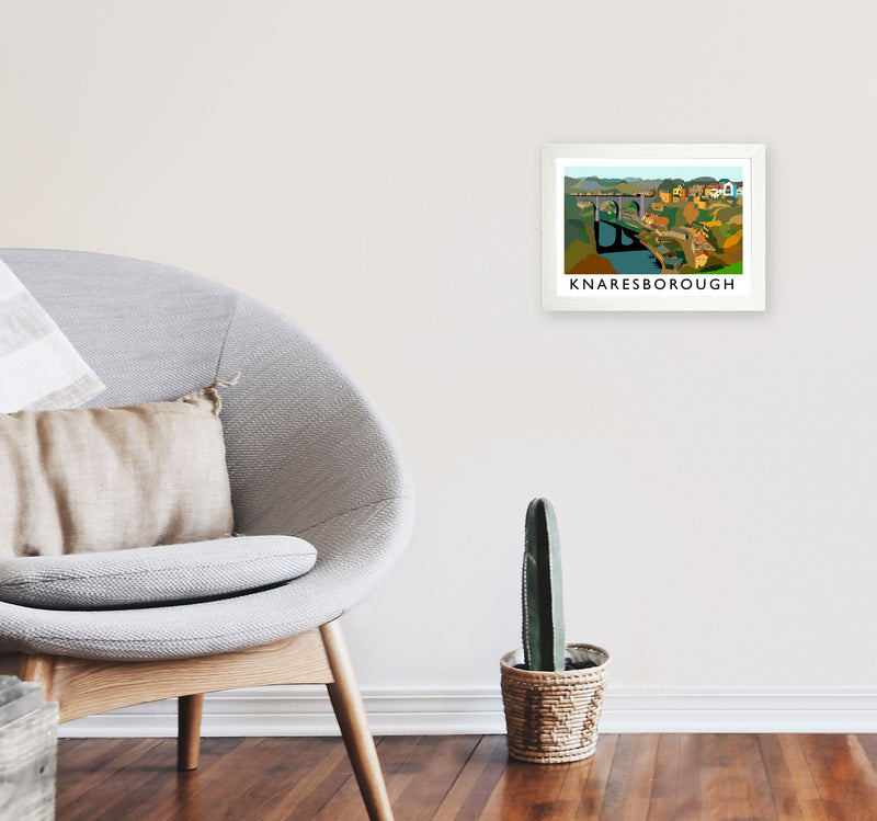 Knaresborough Framed Digital Art Print by Richard O'Neill A4 Oak Frame