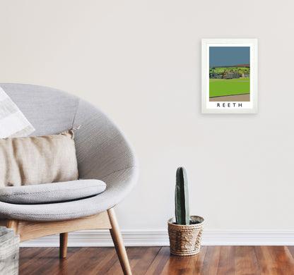 Reeth Art Print by Richard O'Neill A4 Oak Frame