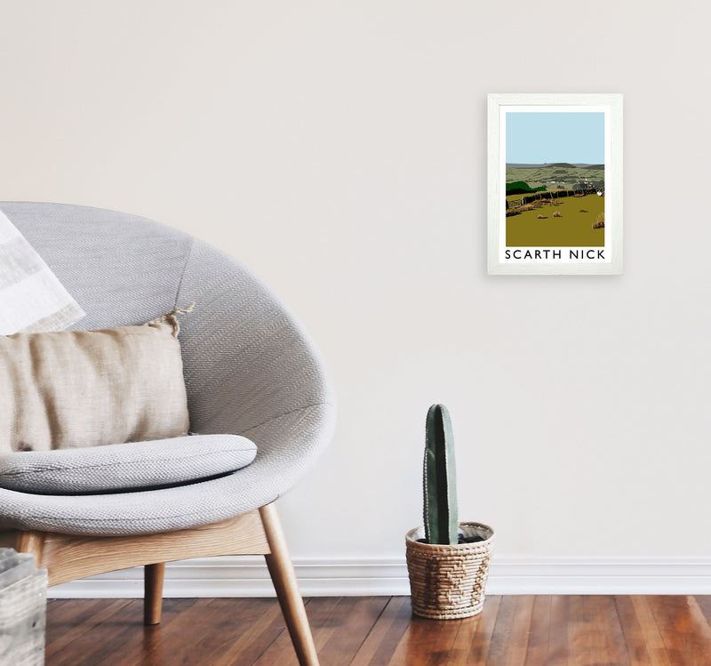 Scarth Nick Art Print by Richard O'Neill A4 Oak Frame