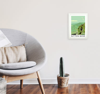 Sutton Bank Art Print by Richard O'Neill A4 Oak Frame