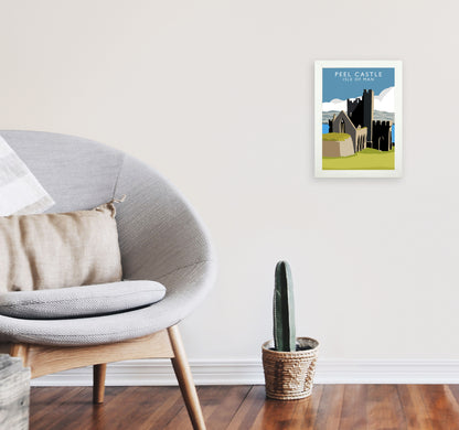 Peel Castle by Richard O'Neill A4 Oak Frame