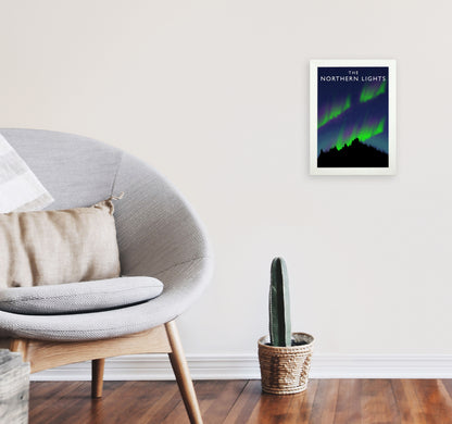 The Northen Lights by Richard O'Neill A4 Oak Frame