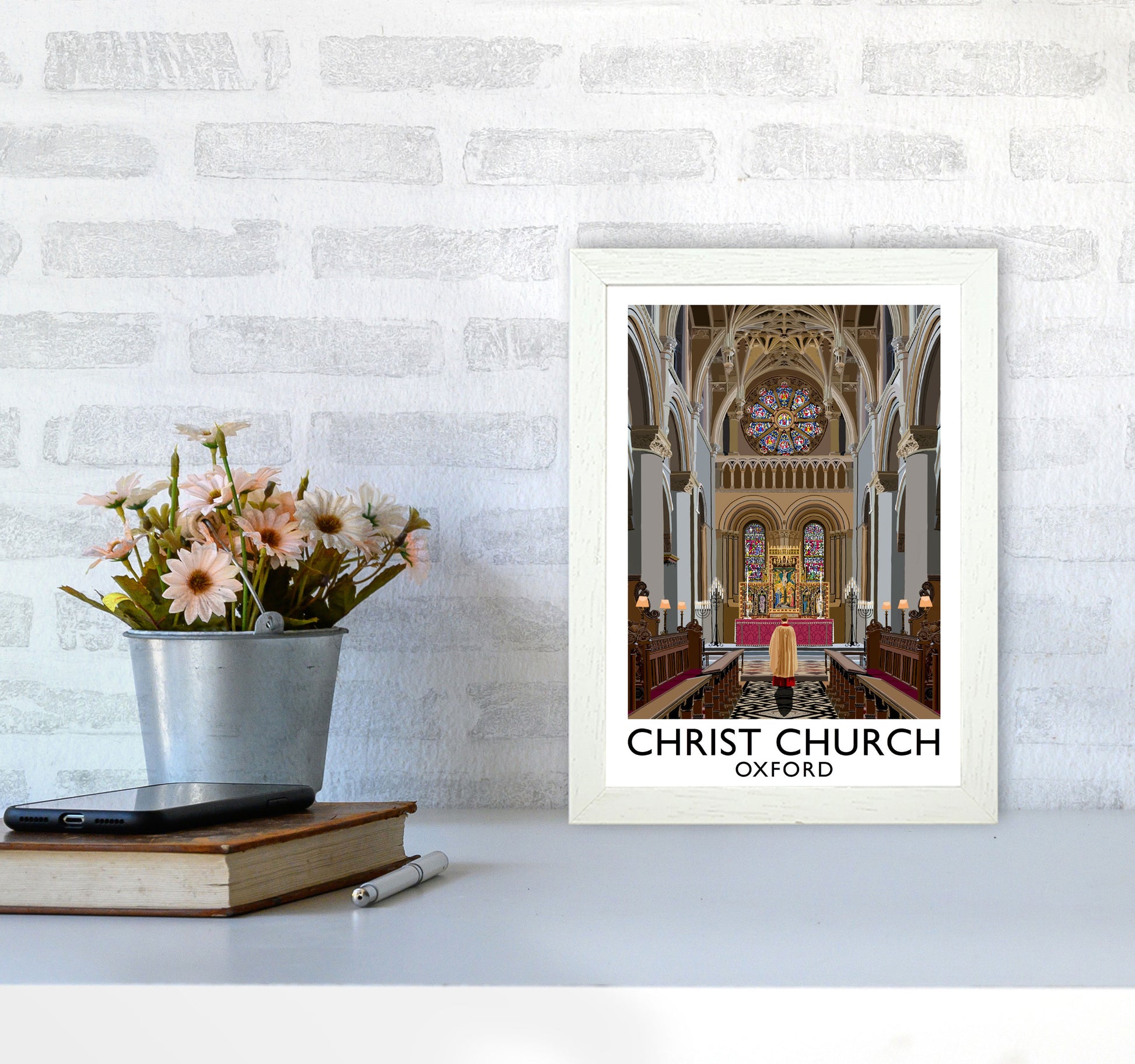 Christ Church Oxford by Richard O'Neill A4 Oak Frame