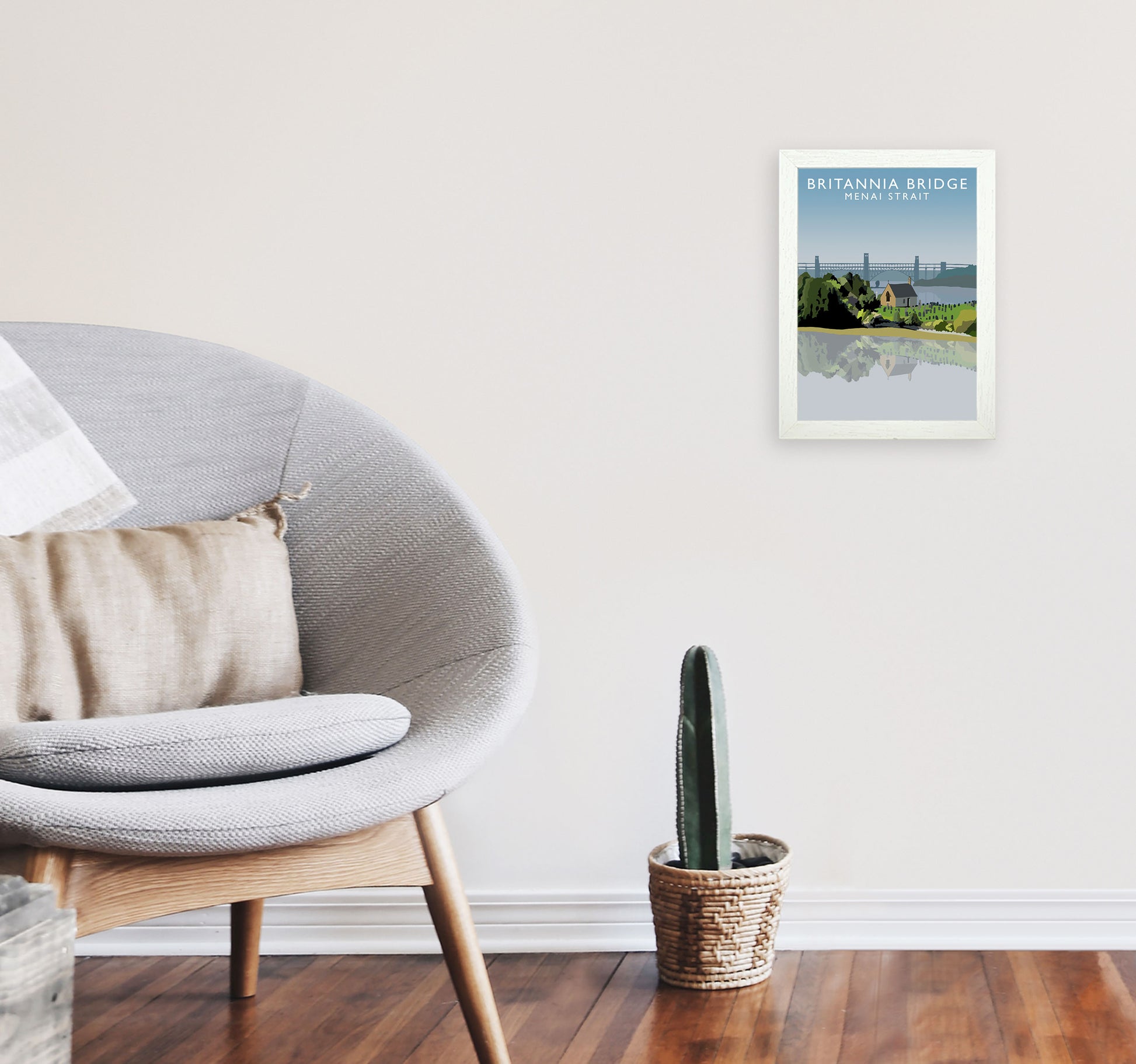 Britannia Bridge by Richard O'Neill A4 Oak Frame