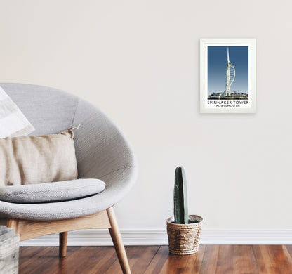 Spinnaker Tower by Richard O'Neill A4 Oak Frame