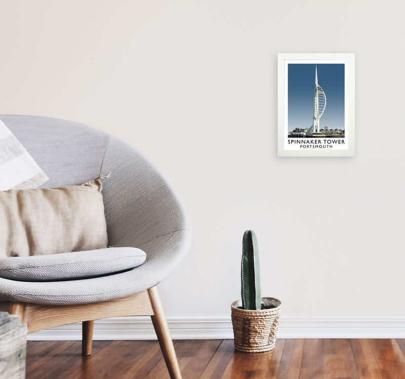 Spinnaker Tower by Richard O'Neill A4 Oak Frame