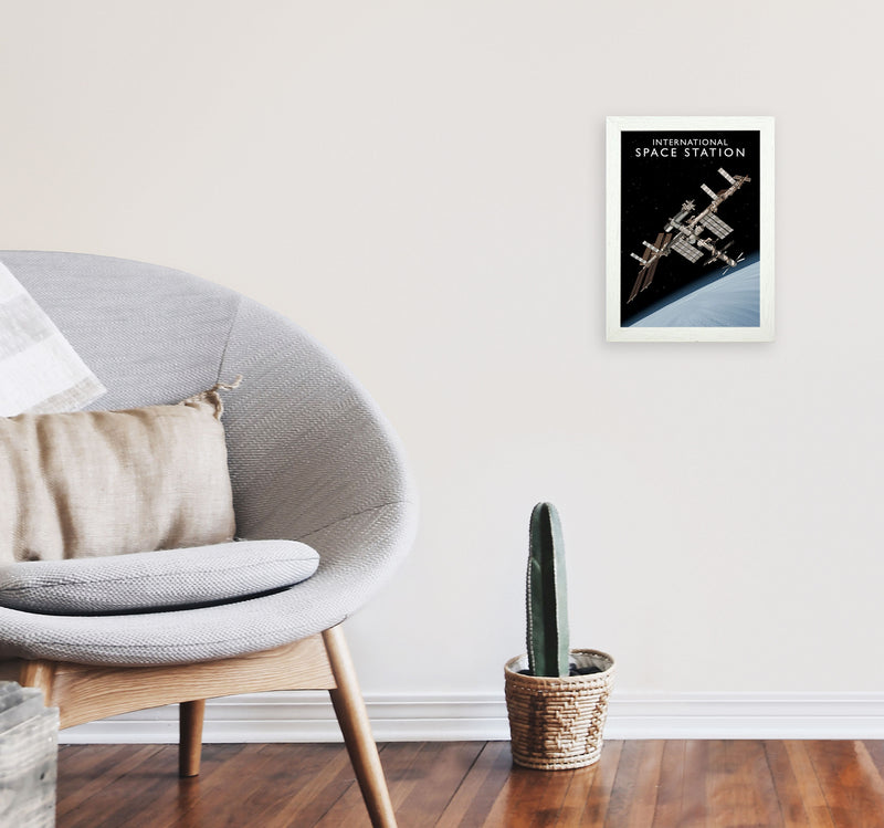 International Space Station by Richard O'Neill A4 Oak Frame