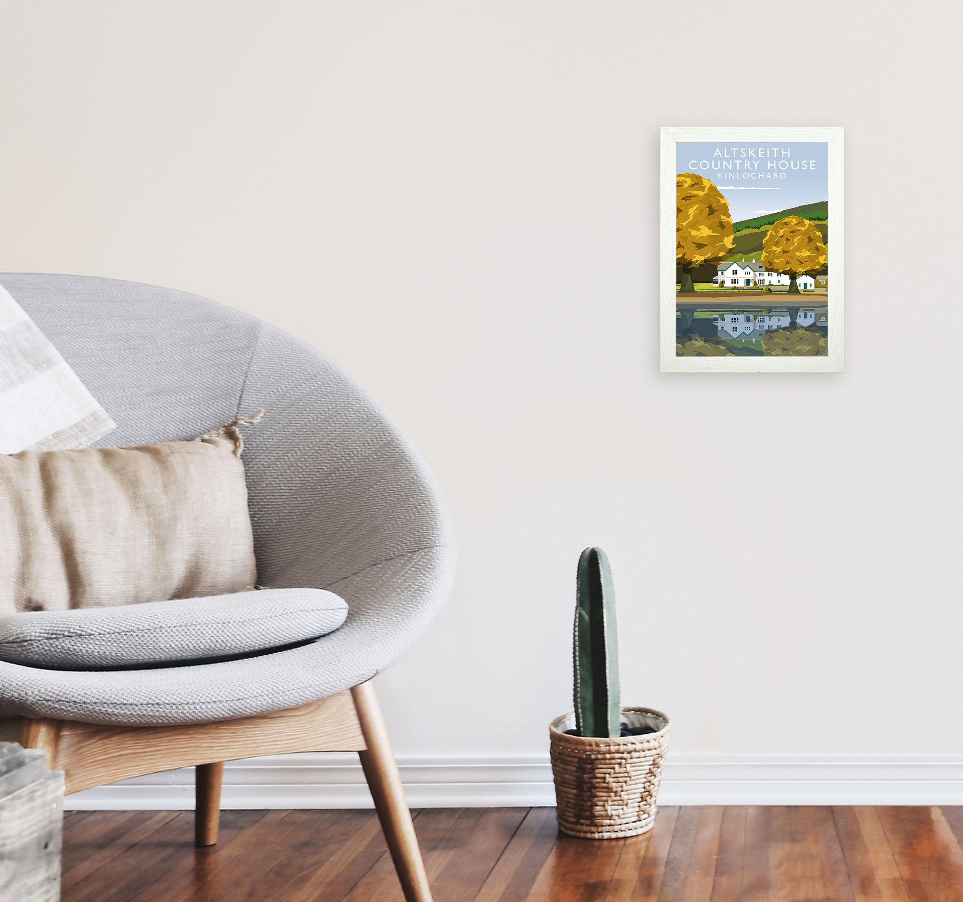Altskeith Country House (Portrait) by Richard O'Neill A4 Oak Frame