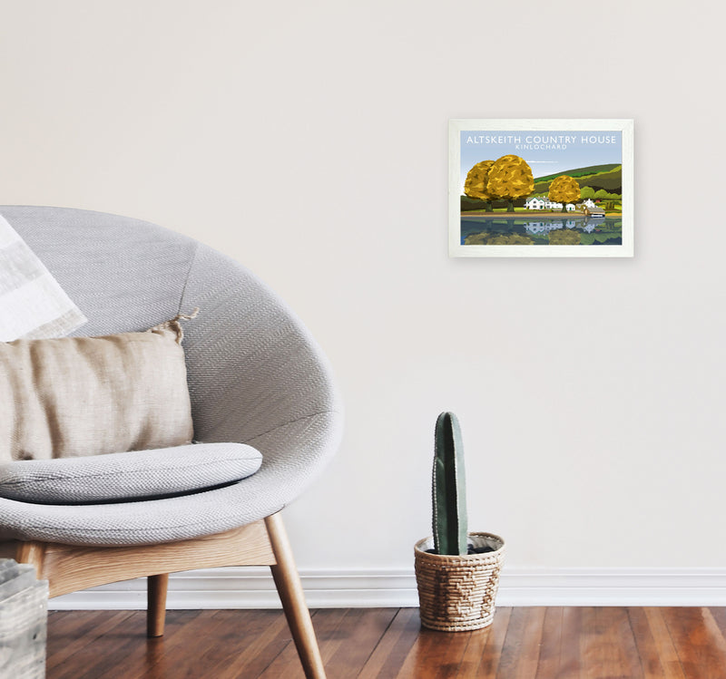 Altskeith Country House (Landscape) by Richard O'Neill A4 Oak Frame