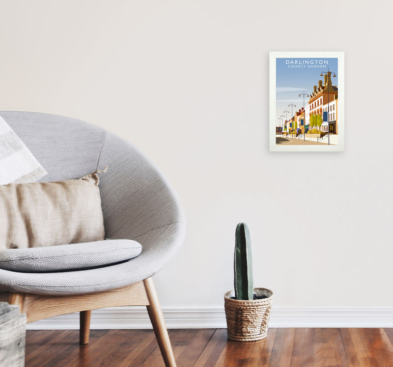 Darlington (Portrait) by Richard O'Neill A4 Oak Frame