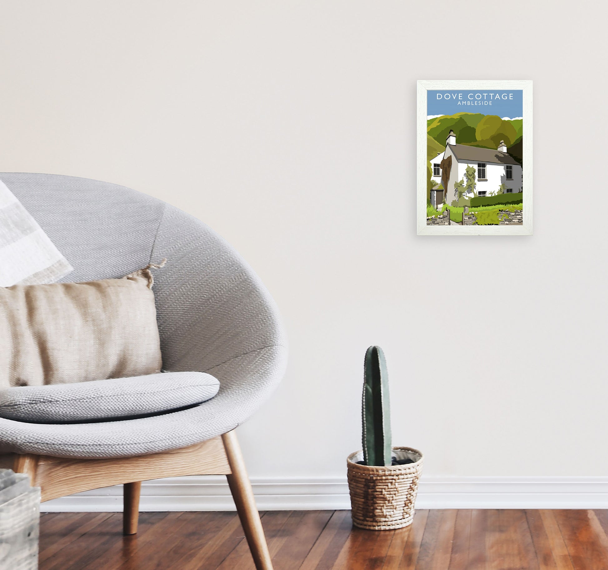 Dove Cottage (Portrait) by Richard O'Neill A4 Oak Frame