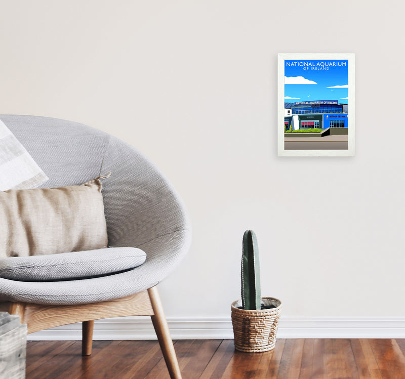 National Aquarium Ireland (Portrait) by Richard O'Neill A4 Oak Frame
