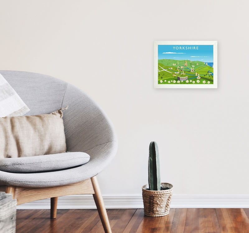 Yorkshire Framed Digital Art Print by Richard O'Neill A4 Oak Frame