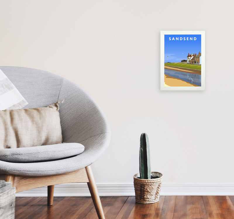 Sandsend3 Portrait by Richard O'Neill A4 Oak Frame