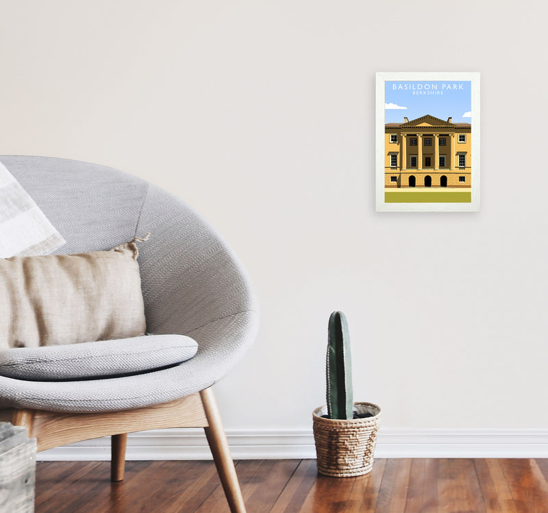 Basildon Park Portrait by Richard O'Neill A4 Oak Frame