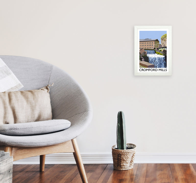 Cromford Mills Portrait by Richard O'Neill A4 Oak Frame