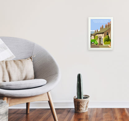 Grassington Portrait by Richard O'Neill A4 Oak Frame