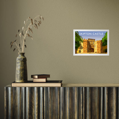 Skipton Castle by Richard O'Neill A4 White Frame