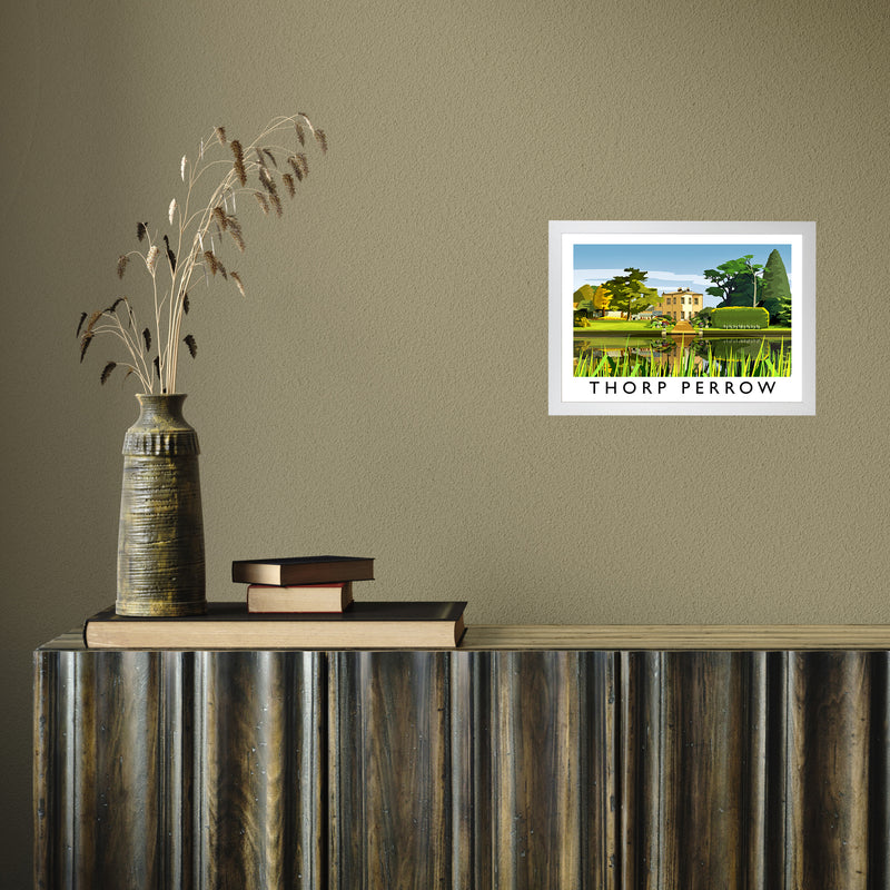 Thorp Perrow by Richard O'Neill A4 White Frame