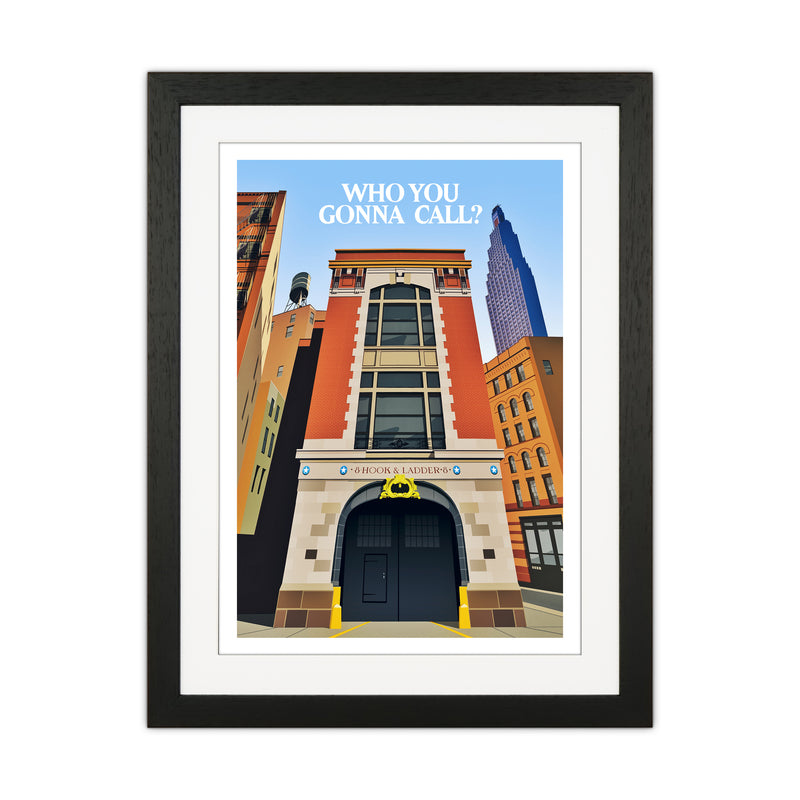 Ghostbusters Day Art Print by Richard O'Neill Black Grain