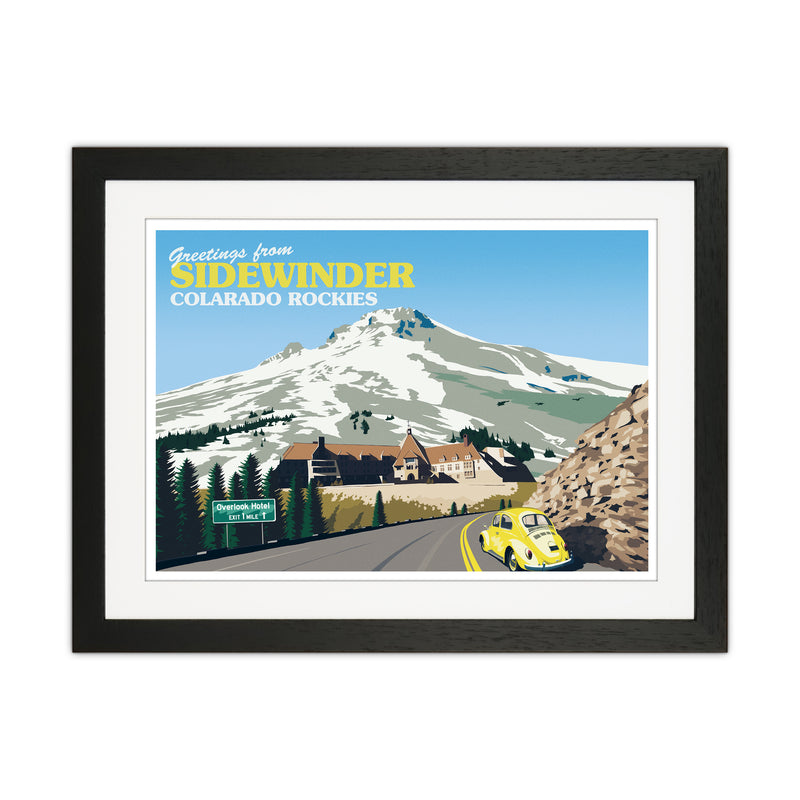Overlook Hotel Art Print by Richard O'Neill Black Grain