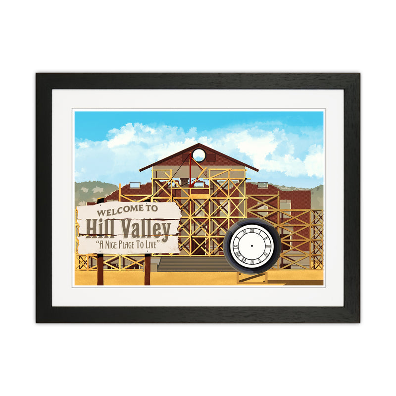 Hill Valley 1885 Art Print by Richard O'Neill Black Grain