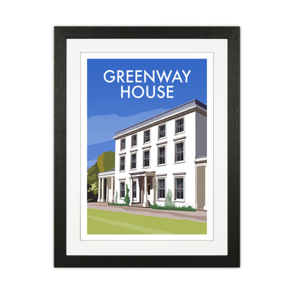 Greenway House Portrait Art Print by Richard O'Neill Black Grain