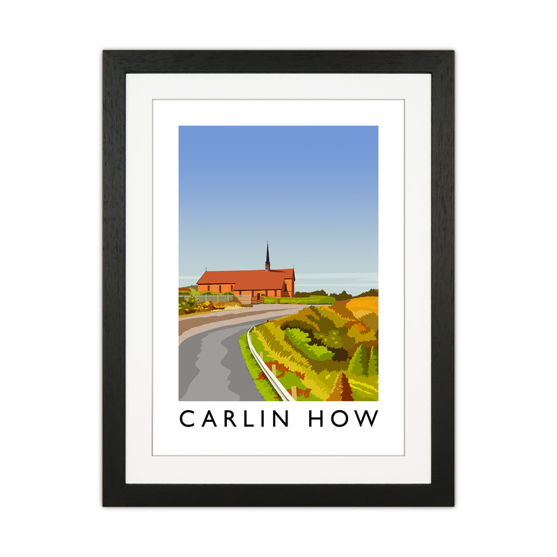 Carlin How Portrait Art Print by Richard O'Neill Black Grain