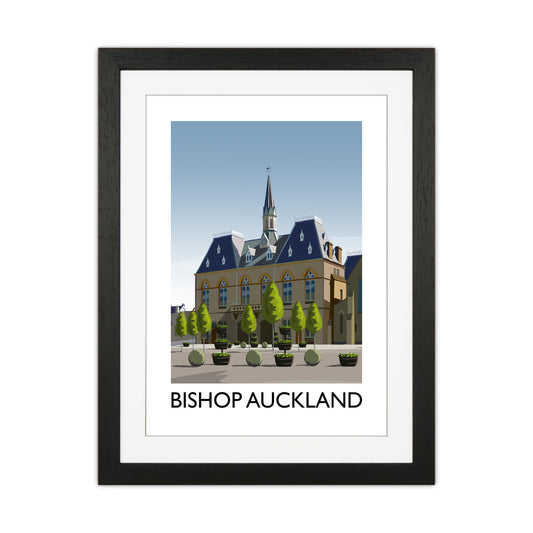 Bishop Auckland Portrait Art Print by Richard O'Neill Black Grain